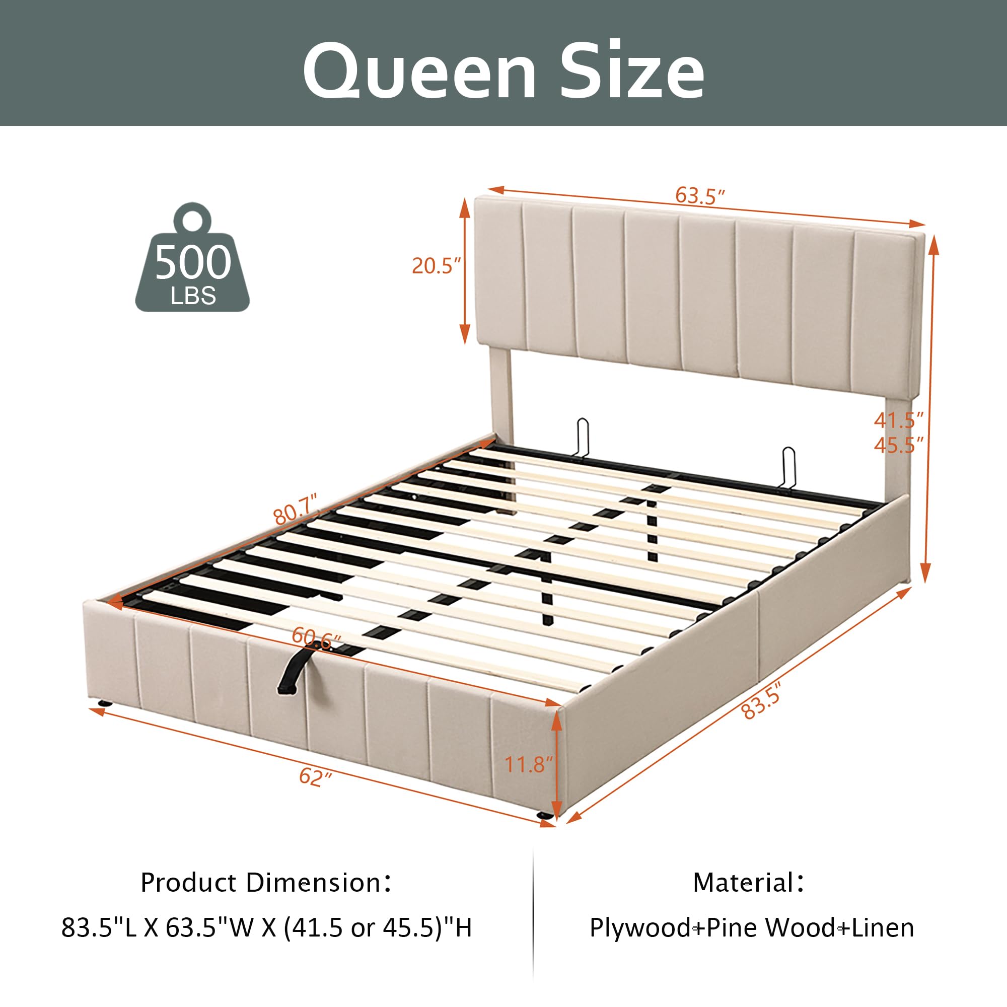 เตียงแพลตฟอร์มเก็บของแบบยกด้วย - Gas Lift Storage Bed Hydraulic บทวิจารณ์และราคา