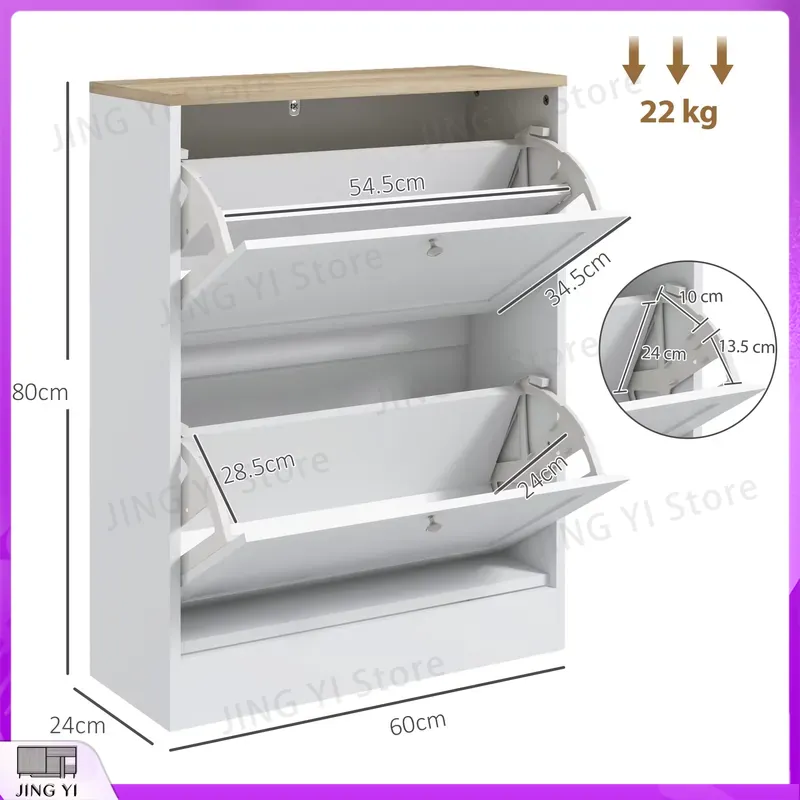 ตู้เก็บรองเท้าทรงแคบพร้อมลิ้นช - Shoe Rack Cabinet Narrow Entryway บทวิจารณ์และราคา