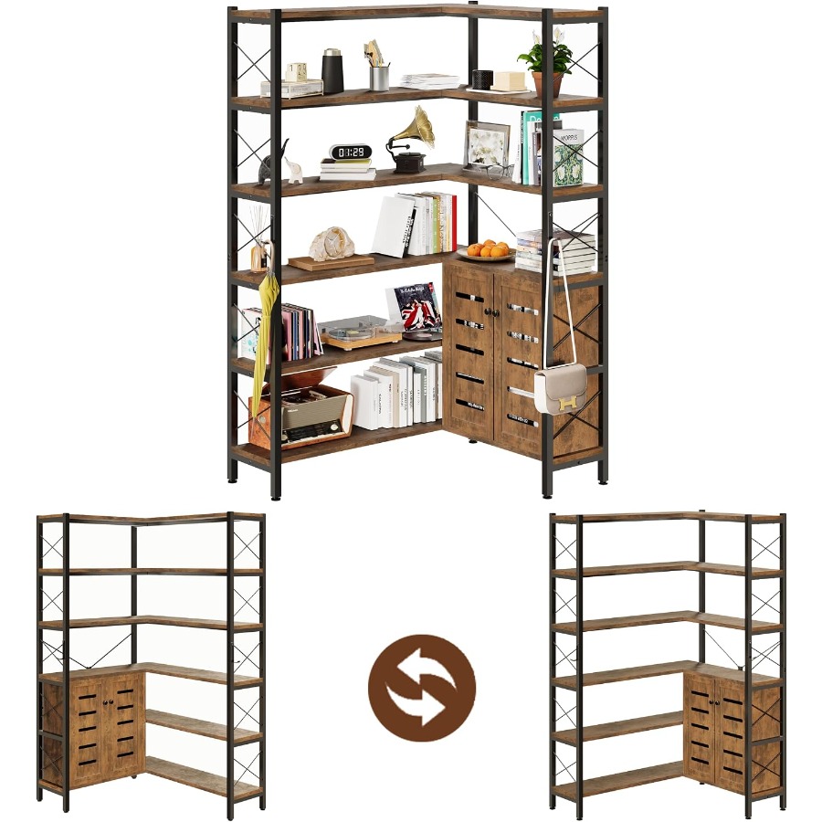 ชั้นวางหนังสือแบบมุม 6 ชั้น สำ - Storage บทวิจารณ์และราคา
