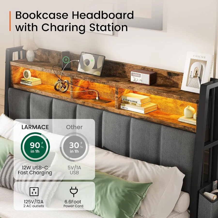 โครงเตียงขนาดคิงไซส์ พร้อมลิ้น - King Size Bed Frame With Storage Drawers บทวิจารณ์และราคา