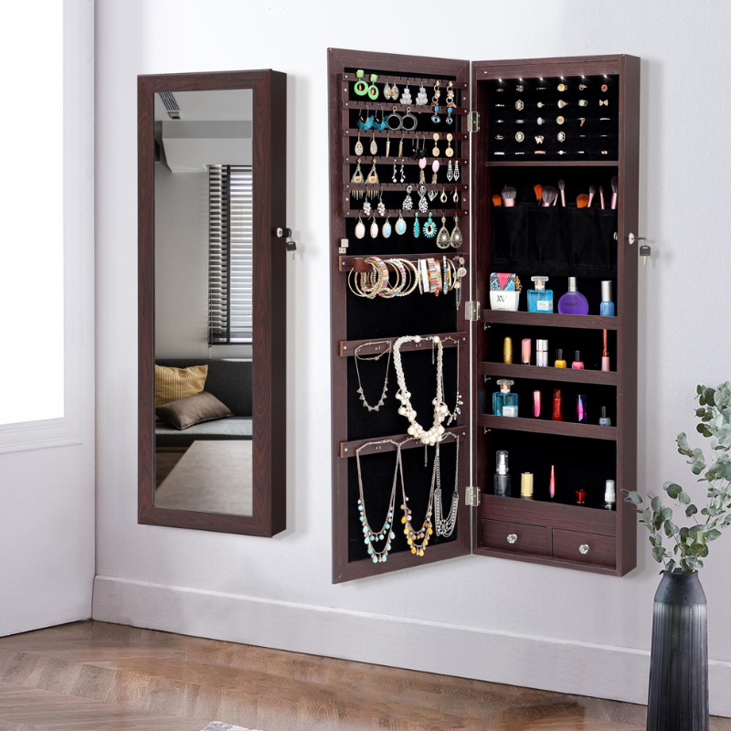 กระจกแต่งตัวแบบเต็มตัว กระจกแต - Full Length Mirror Jewelry Armoire บทวิจารณ์และราคา