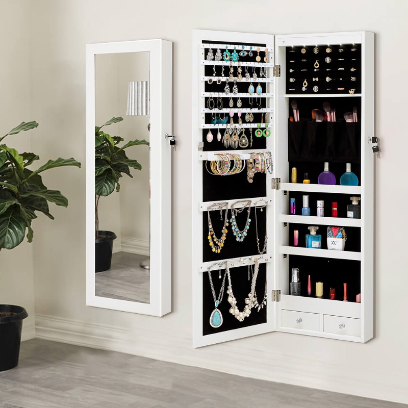 กระจกแต่งตัวแบบเต็มตัว กระจกแต - Full Length Mirror Jewelry Armoire บทวิจารณ์และราคา