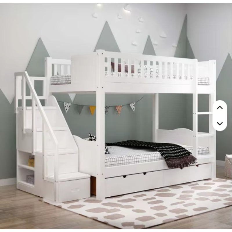 เตียงสองชั้นเด็กขายดี เฟอร์นิเ - Bunk Bed With Stairs And Slide บทวิจารณ์และราคา