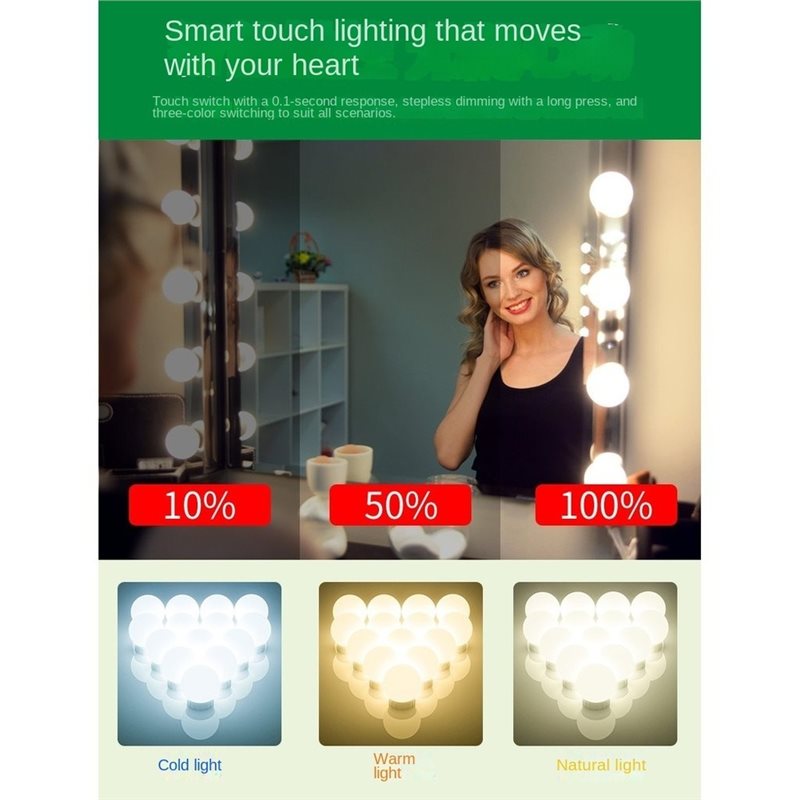 ไฟ LED สำหรับโต๊ะเครื่องแป้งแบ - Dressing Table Vanity With Lighted Mirror บทวิจารณ์และราคา