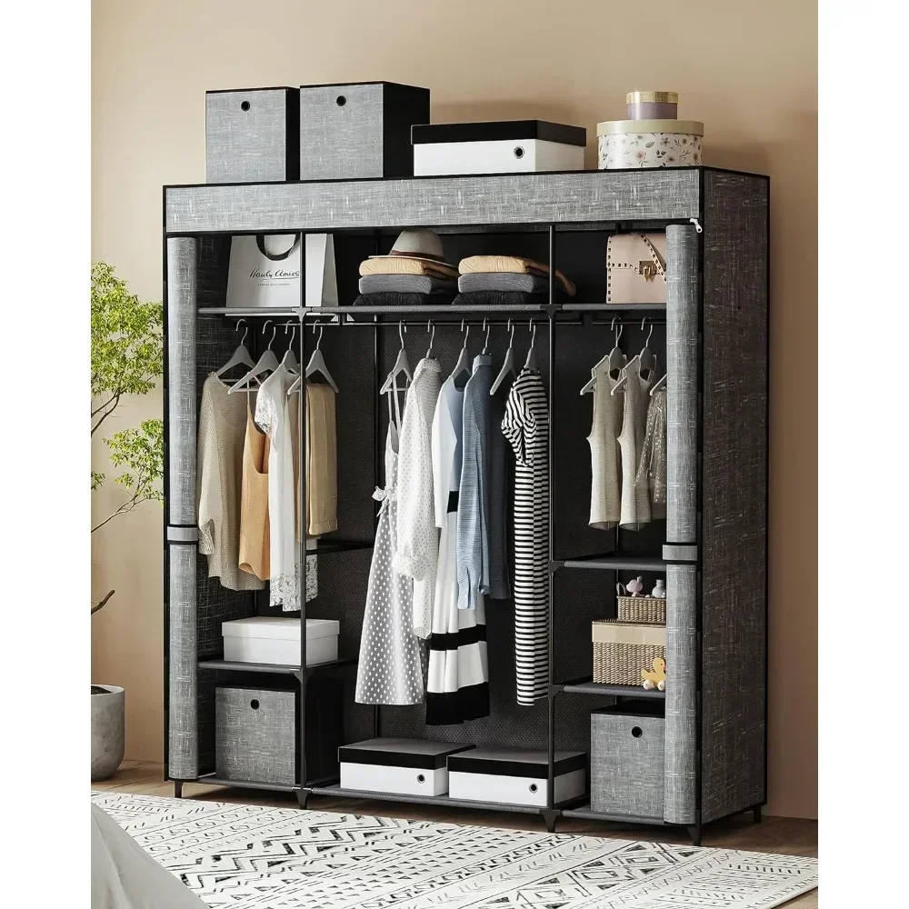 ตู้เสื้อผ้าแบบพกพาขนาด 64.5 นิ - Wardrobe Closet Portable Fabric Cover บทวิจารณ์และราคา