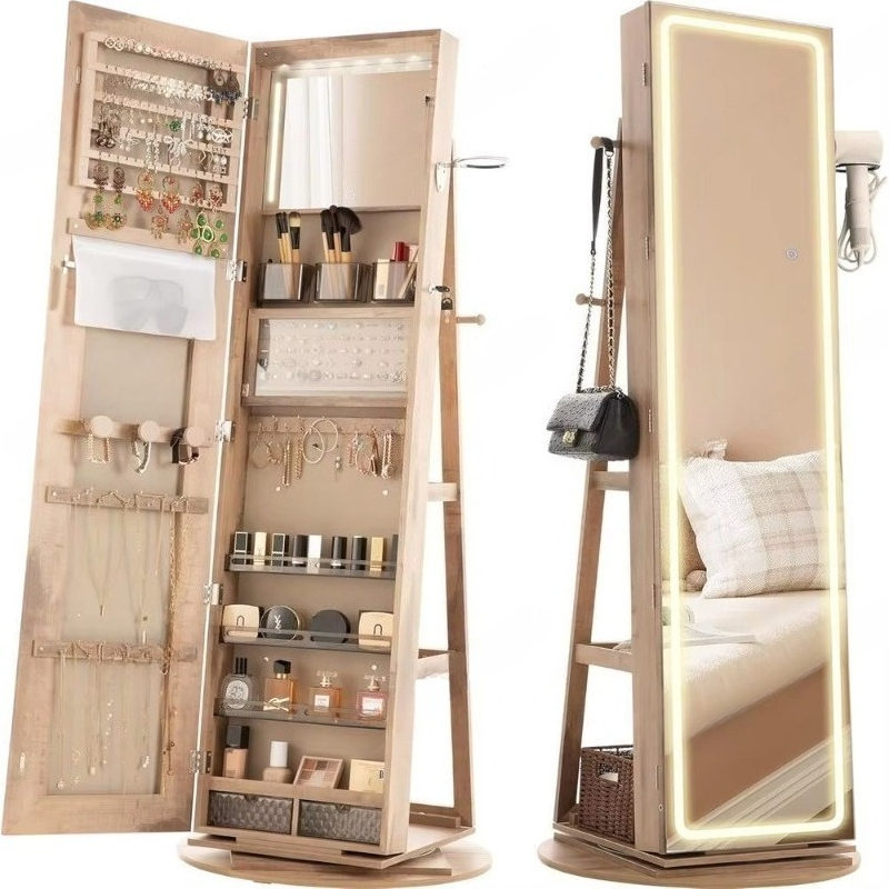ตู้โชว์เครื่องประดับพร้อมกระจก - Full Length Mirror Jewelry Armoire บทวิจารณ์และราคา