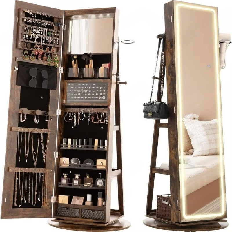 ตู้โชว์เครื่องประดับพร้อมกระจก - Full Length Mirror Jewelry Armoire บทวิจารณ์และราคา